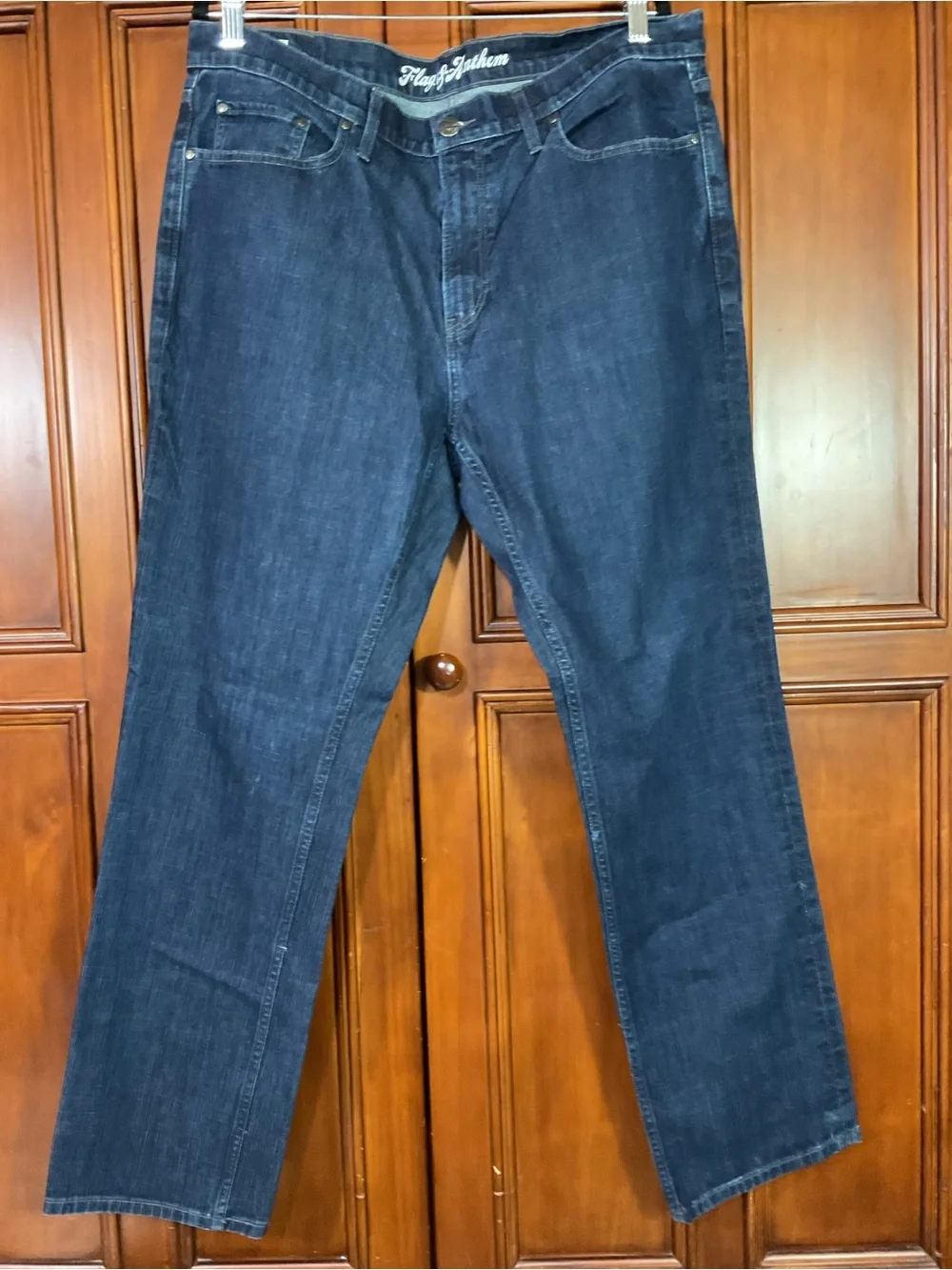 Flag & Anthem Men’s Denim Jeans Size 38/32 Nashville Straight Bennington Wash Da